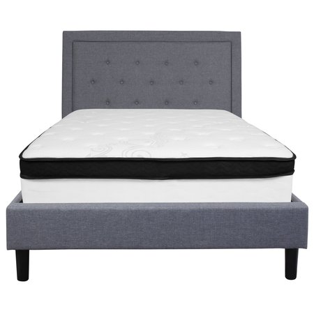 Flash Furniture Full Platform Bed Set, Gray SL-BMF-26-GG
